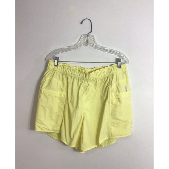 Free People Movement Shorts Yellow Womens Large - Picture 1 of 7